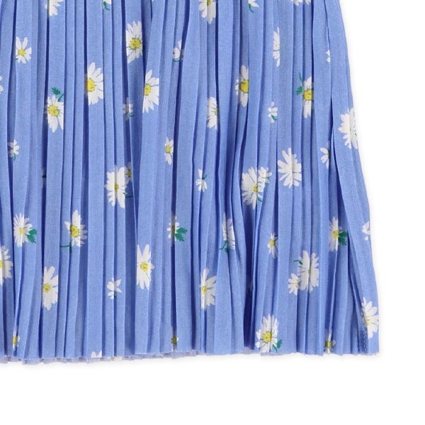 花柄プリーツ切り替え半袖Tシャツ