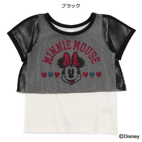 フェイクアンサンブルロゴ半袖Tシャツ（ミニーマウス）