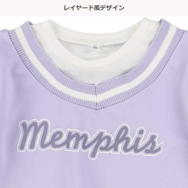 ベストレイヤード風半袖Tシャツ