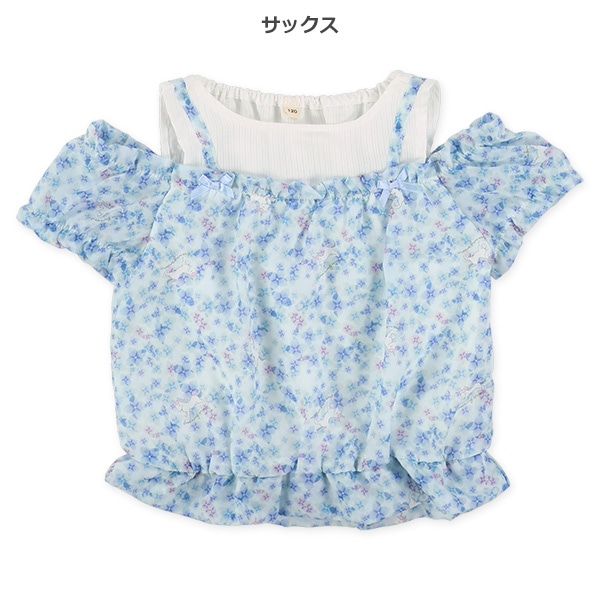 肩開きユニコーンキャミソール風Tシャツ