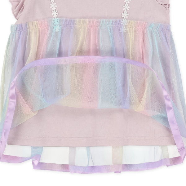 カラーチュールキャミレイヤード風フレンチＴシャツ