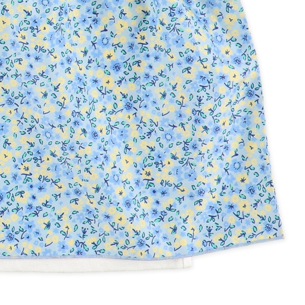 レイヤード風花総柄半袖Ｔシャツ