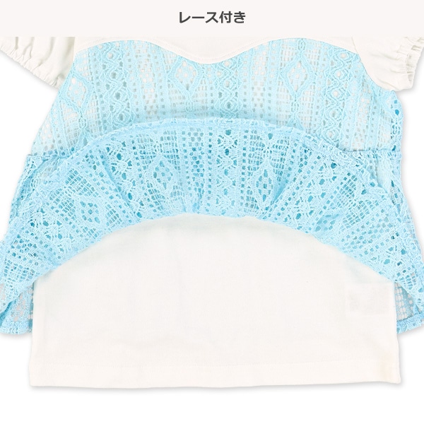 レースビスチェ風半袖Tシャツ