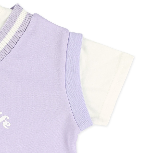 ロゴベストレイヤード風半袖Tシャツ