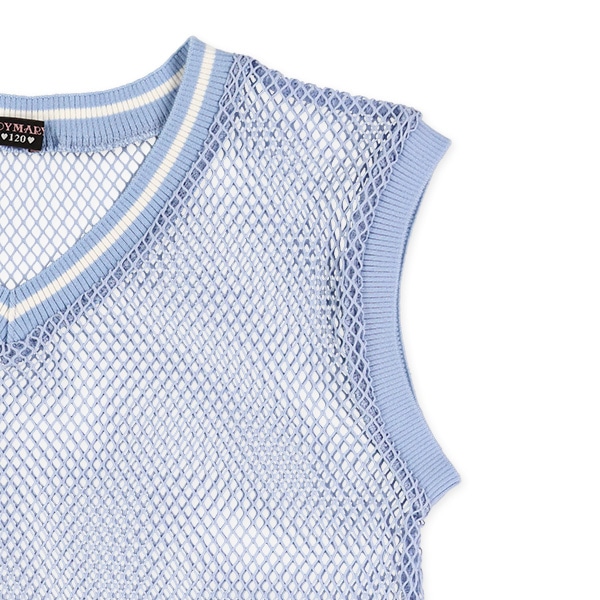 ラインリブメッシュベスト&半袖Tシャツセット