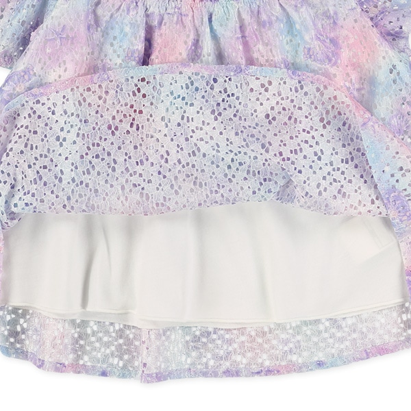 肩開きレースアンサンブル風ブラウス