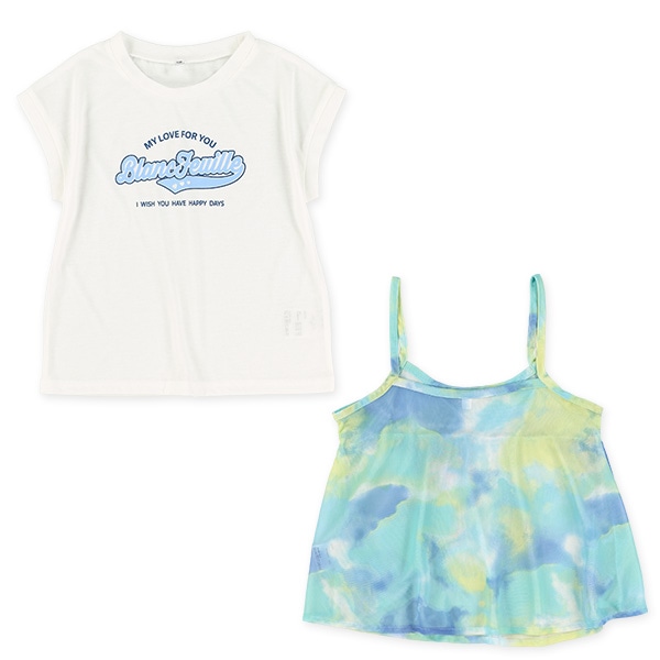 シアーキャミソール&フレンチＴシャツセット