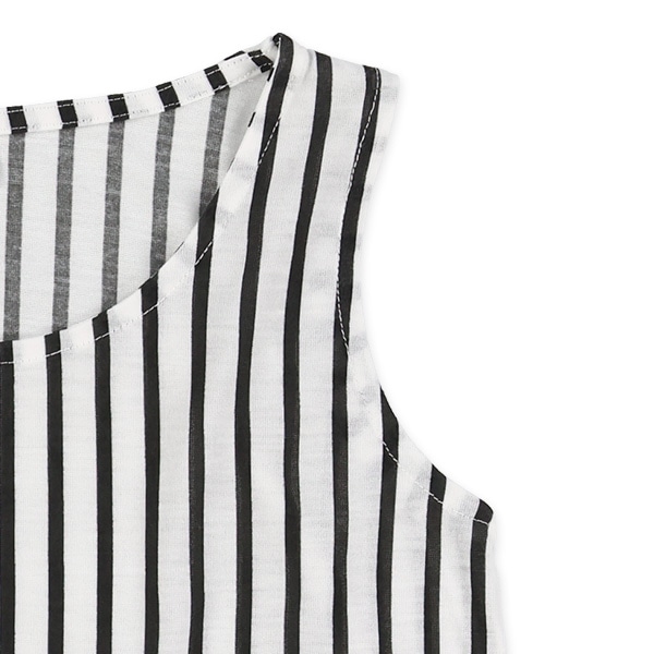 タンクトップ&裾結び半袖トップスセット