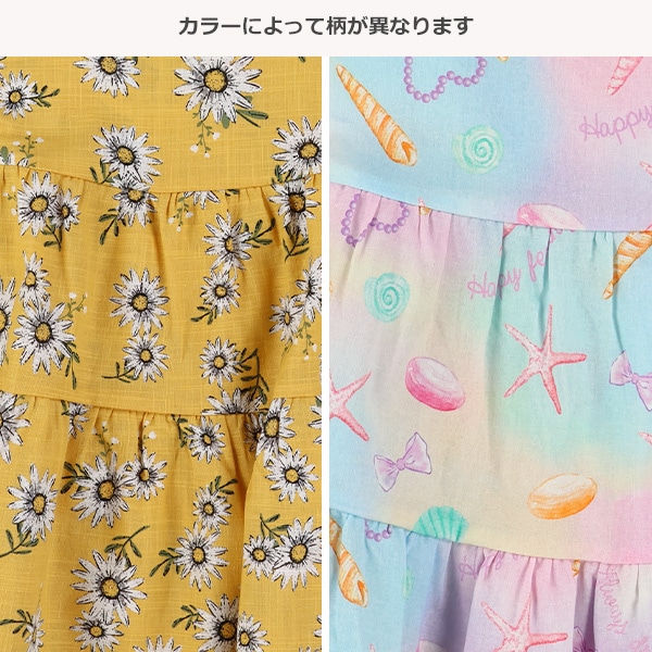 ティアード切り替えノースリーブブラウス