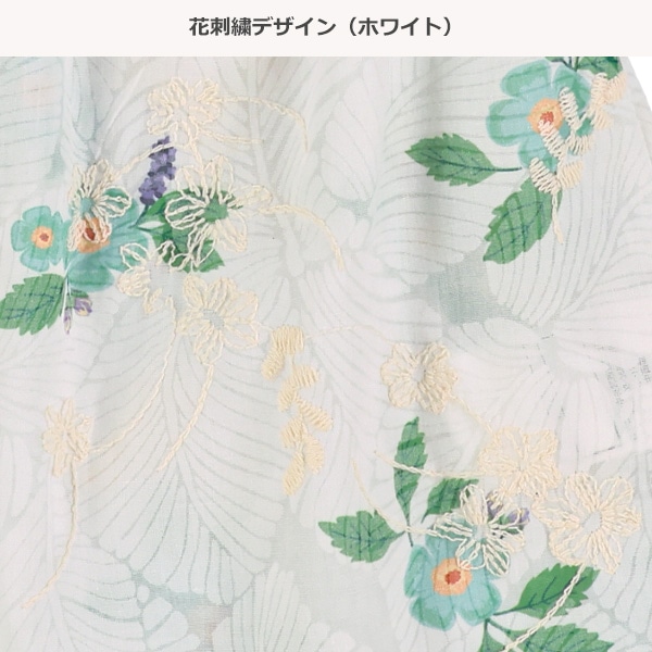 オパールフリル花柄ノースリーブブラウス