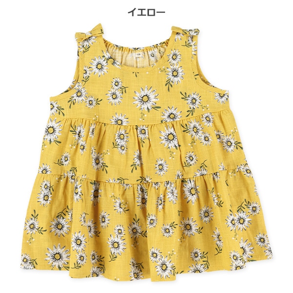 ティアード切り替えノースリーブブラウス