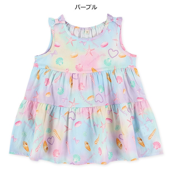 ティアード切り替えノースリーブブラウス