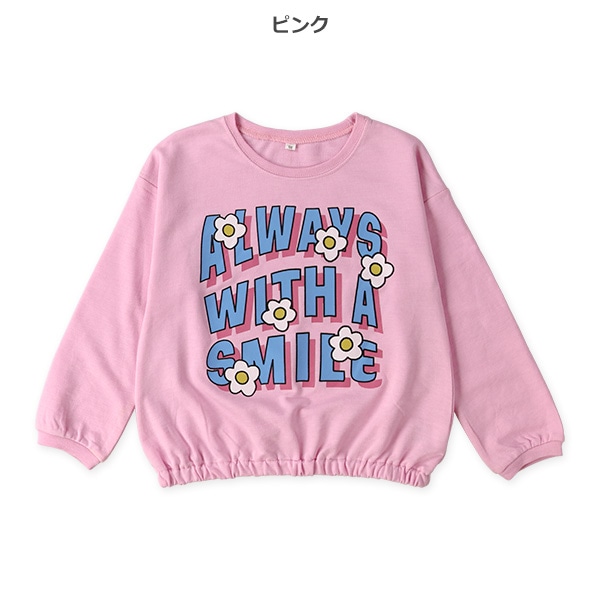 ミニ裏毛花ロゴBPトレーナー