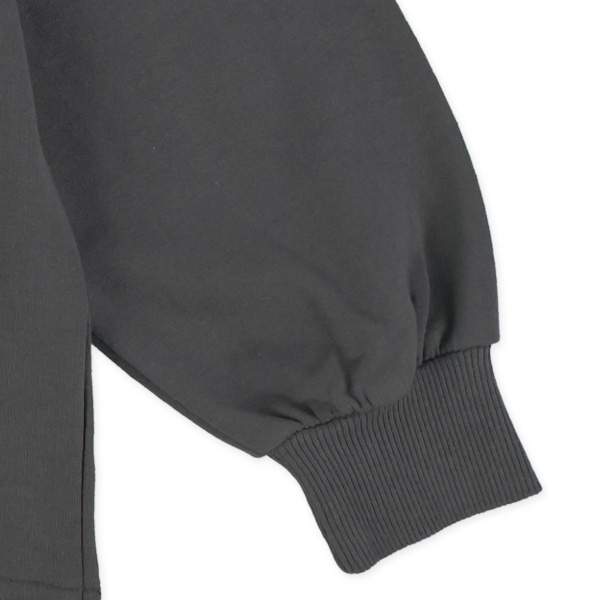 ミニ裏毛リボンラメプリント薄手トレーナー