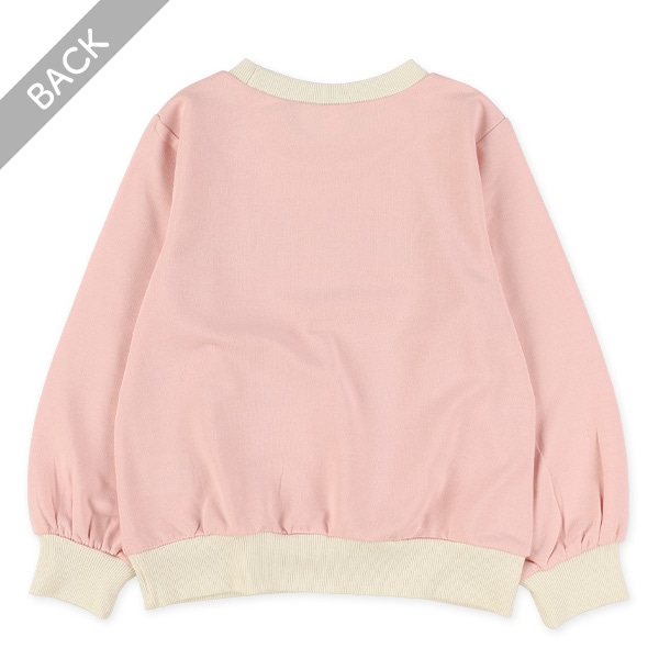 ミニ裏毛いちごロゴ転写プリント薄手トレーナー