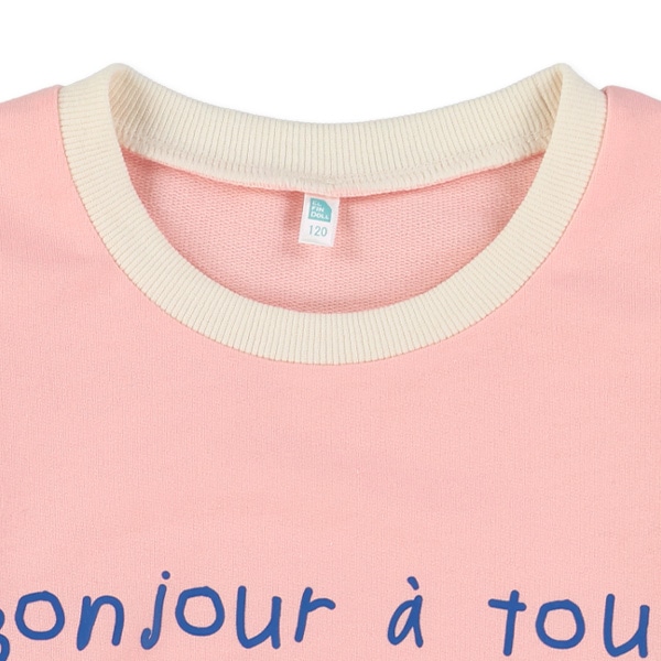 ミニ裏毛ハートロゴ薄手トレーナー