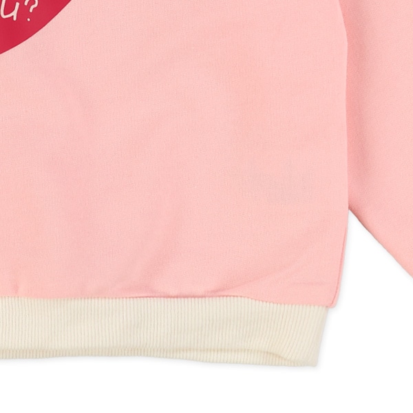 ミニ裏毛ハートロゴ薄手トレーナー