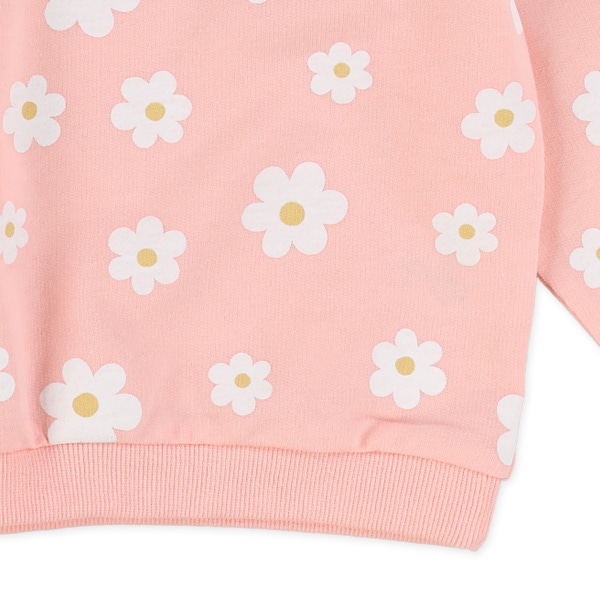 ミニ裏毛デイジー柄薄手トレーナー
