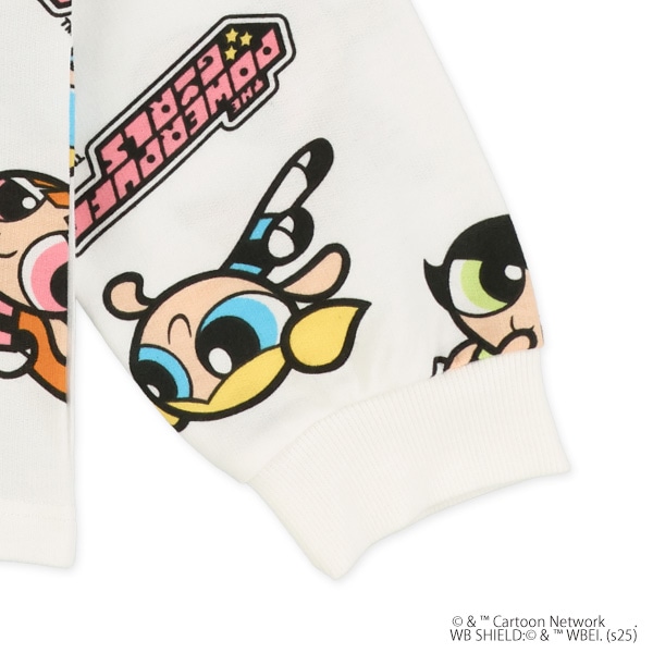 ミニ裏毛総柄長袖Tシャツ（パワーパフガールズ）