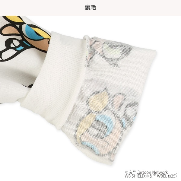 ミニ裏毛総柄長袖Tシャツ（パワーパフガールズ）