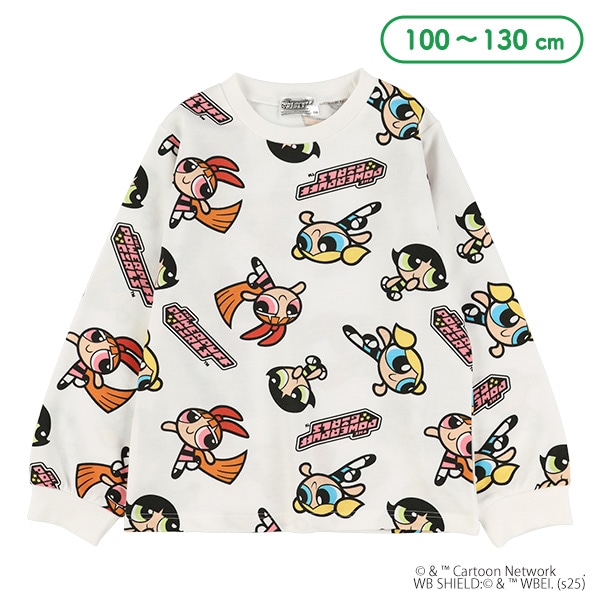 ミニ裏毛総柄長袖Tシャツ（パワーパフガールズ）