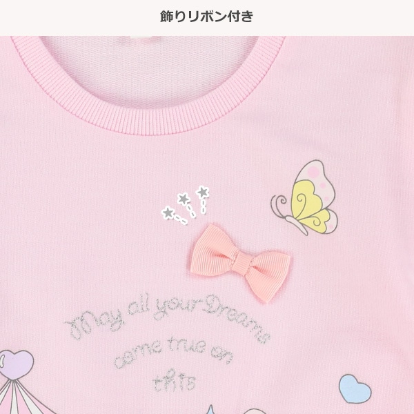 ミニ裏毛メルヘン肩フリル長袖Tシャツ