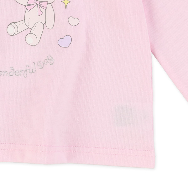 ミニ裏毛メルヘン肩フリル長袖Tシャツ