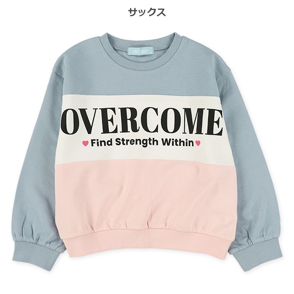 裏毛三段切り替え薄手トレーナー