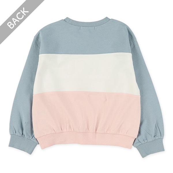 裏毛三段切り替え薄手トレーナー