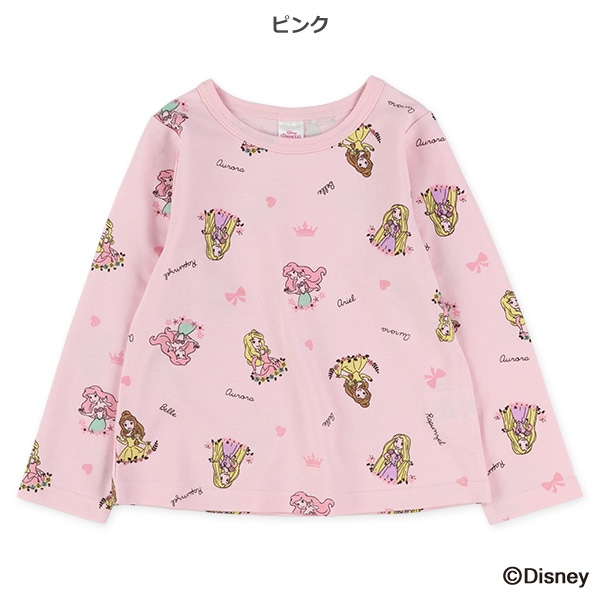 ミニ裏毛プリンセス総柄長袖Tシャツ