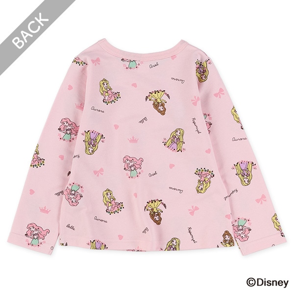 ミニ裏毛プリンセス総柄長袖Tシャツ