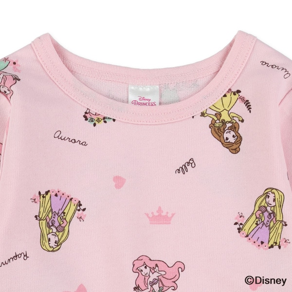 ミニ裏毛プリンセス総柄長袖Tシャツ