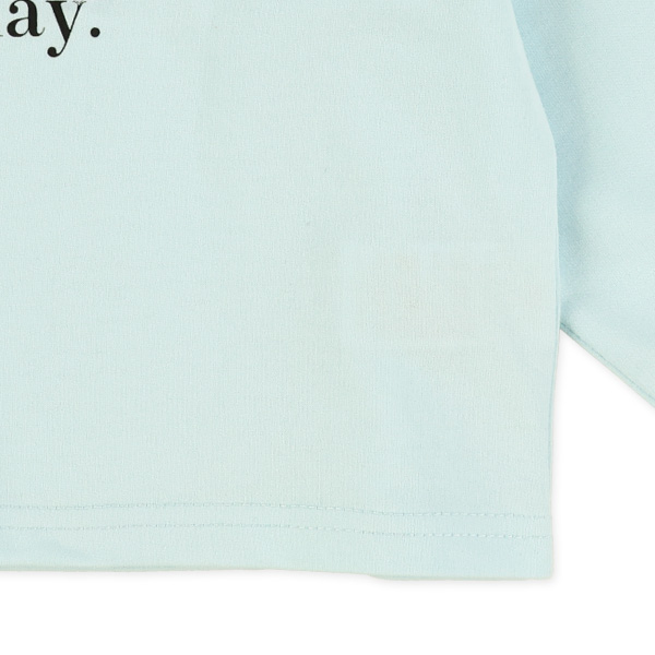 ミニ裏毛チュールリボン長袖Tシャツ