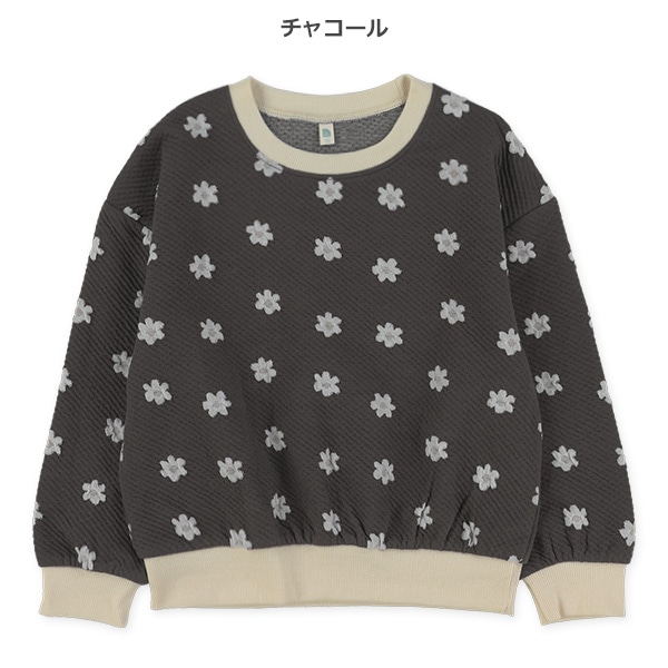 花柄ジャガードトレーナー