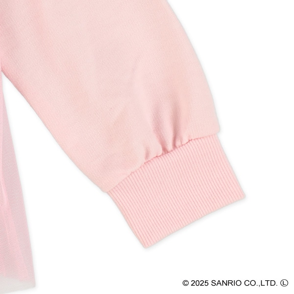 ミニ裏毛チュール付き長袖Tシャツ（サンリオ）