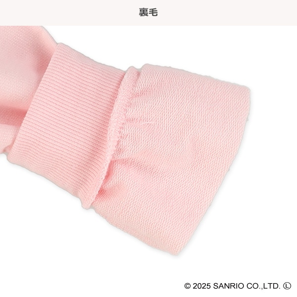 ミニ裏毛チュール付き長袖Tシャツ（サンリオ）