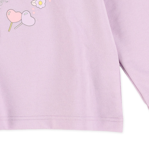 ミニ裏毛メルヘン肩フリル長袖Ｔシャツ
