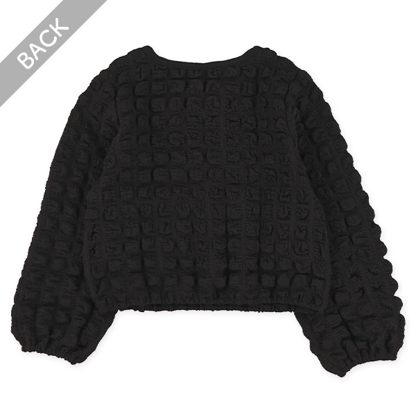 ポップコーン長袖ブラウス