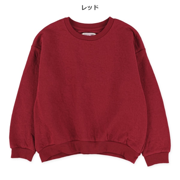 ニットキルト花トレーナー