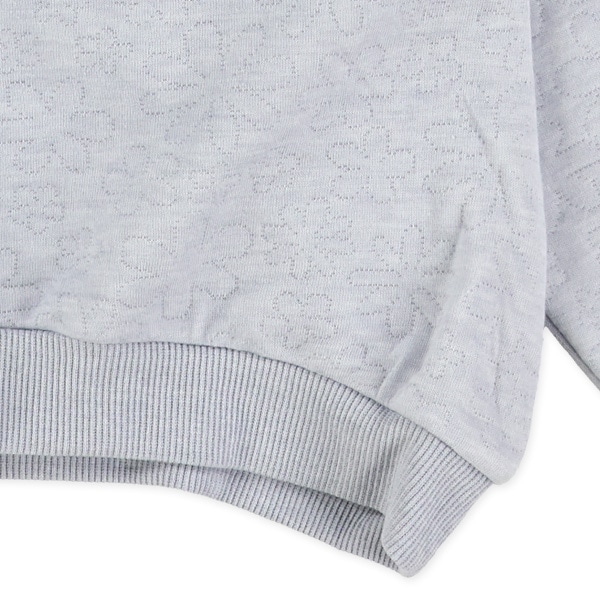 ニットキルト花トレーナー