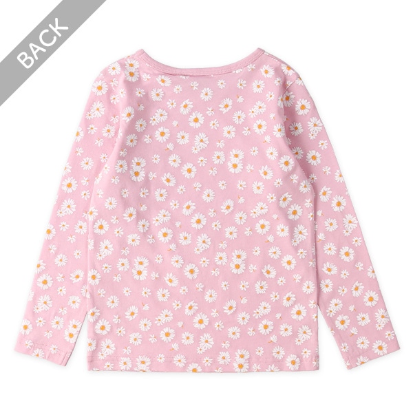 マーガレット花総柄長袖Tシャツ
