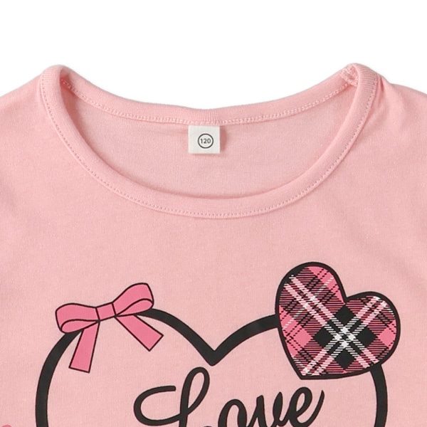 裾チェックレイヤード風長袖Tシャツ