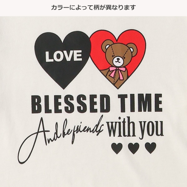 裾チェックレイヤード風長袖Tシャツ