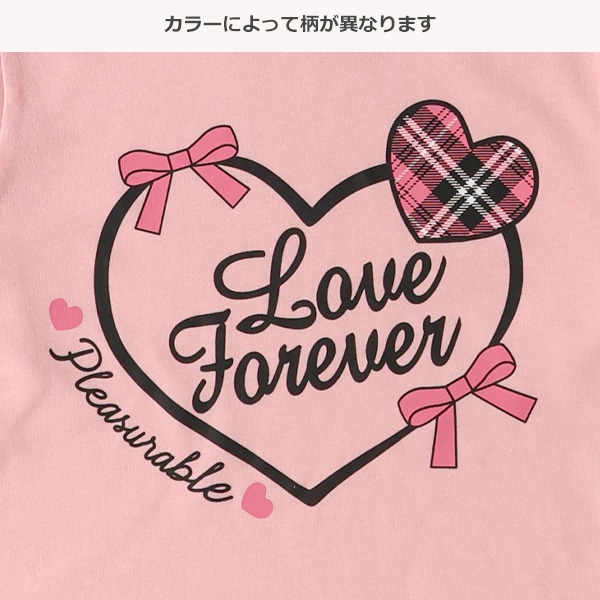 裾チェックレイヤード風長袖Tシャツ