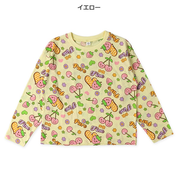 カラフルモチーフ長袖Tシャツ