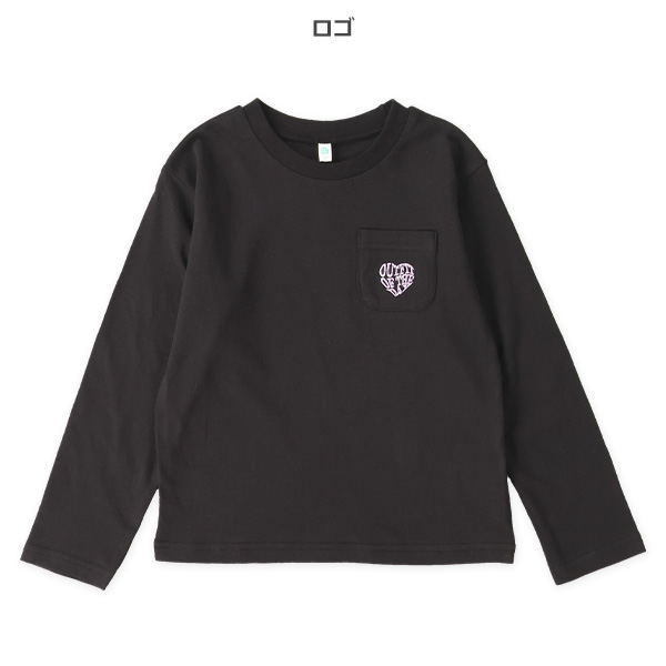 ポケット刺繍長袖Tシャツ（ロゴ・ユニコーン）