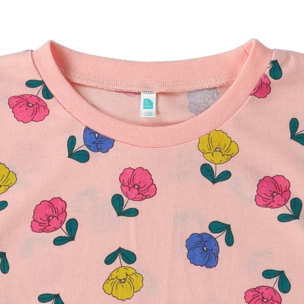 カラフルチェリー・花長袖Tシャツ
