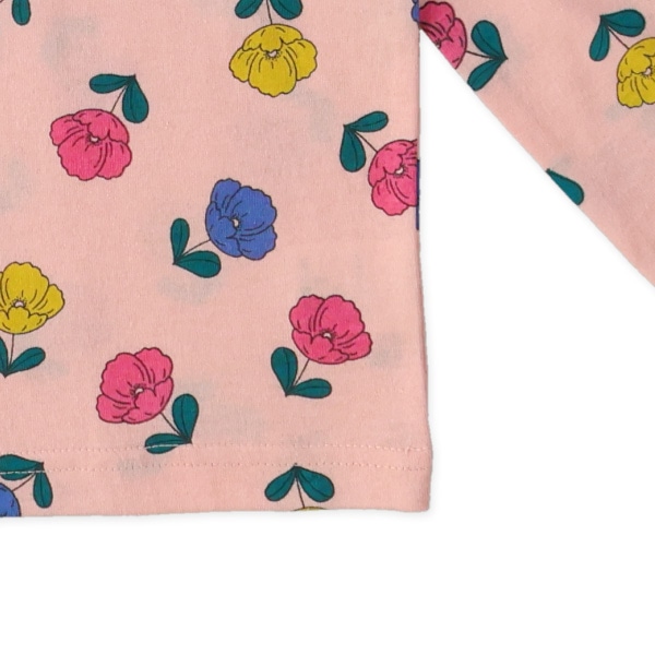 カラフルチェリー・花長袖Tシャツ