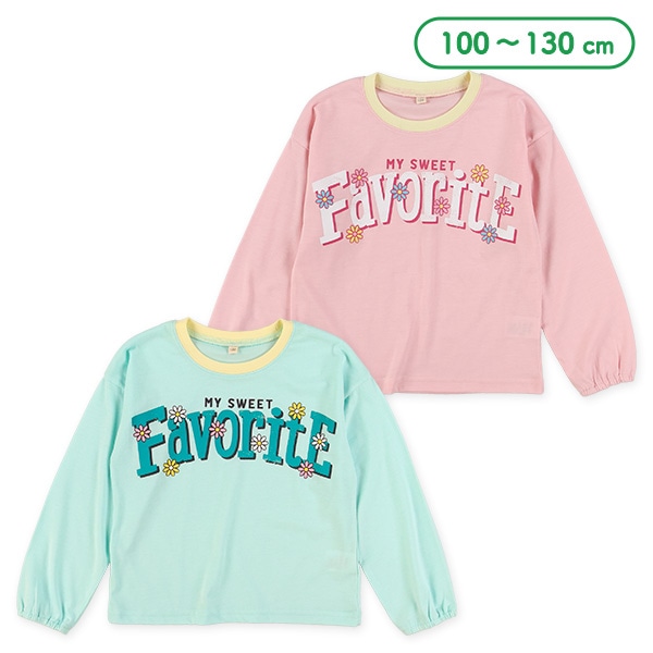 花ロゴ長袖Tシャツ