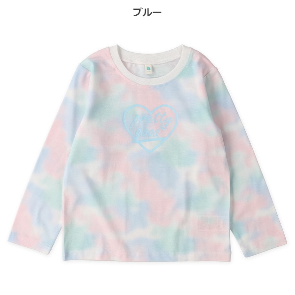 タイダイ風ハートロゴ長袖Tシャツ